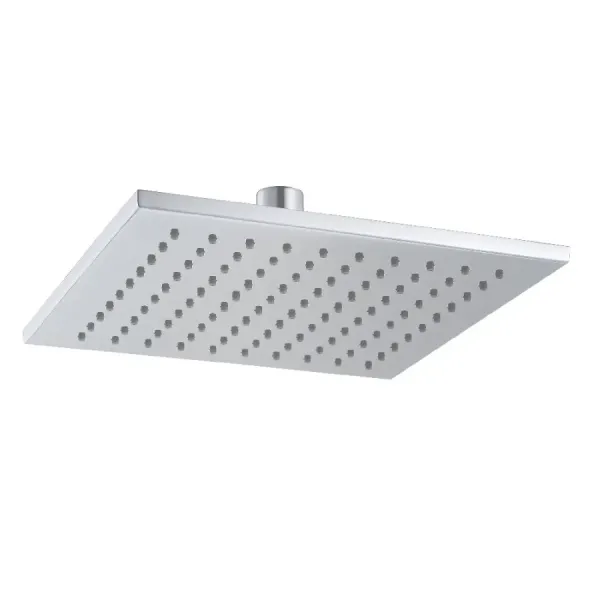 Damast Soffione quadrato Doccia serie Saturno 20Q in ottone quadro 20x20 cm anticalcare 100 fori colore bianco opaco cod. 15370