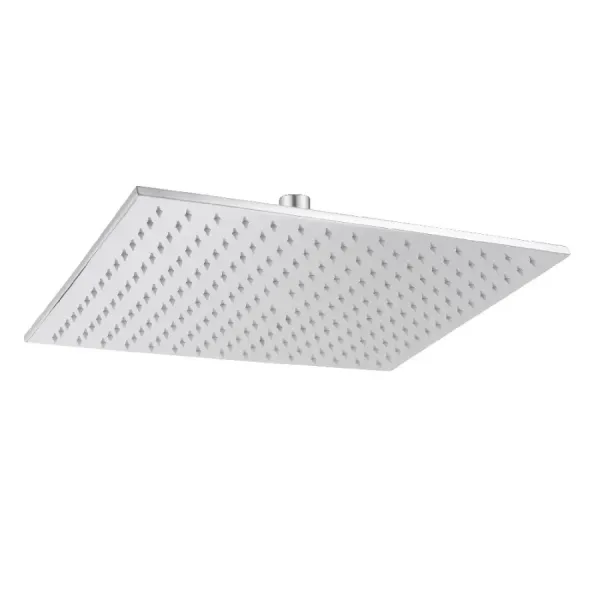 Damast Soffione quadrato Doccia serie Saturno 40Q in ottone quadro 40x40 cm anticalcare 224 fori colore bianco opaco cod. 17254