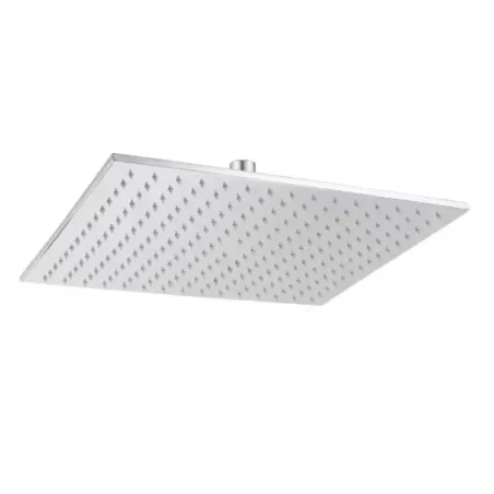 Damast Soffione quadrato Doccia serie Saturno 40Q in ottone quadro 40x40 cm anticalcare 224 fori colore bianco opaco cod. 17254