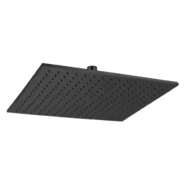 Damast Soffione quadrato Doccia serie Saturno 40Q in ottone quadro 40x40 cm anticalcare 224 fori colore nero opaco cod. 17253