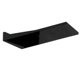 Damast Soffione a muro Doccia serie Antares 2 in Inox super-mirror rettangolare 500x220 mm 2 getto colore nero opaco cod. 18524