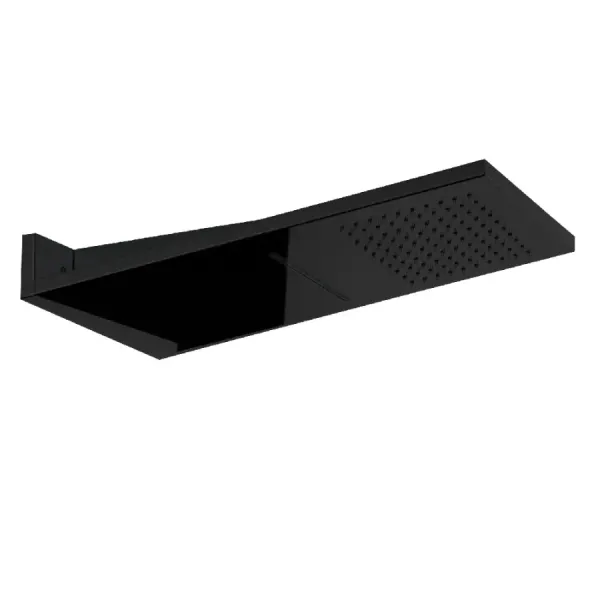 Damast Soffione a muro Doccia serie Antares 2 in Inox super-mirror rettangolare 500x220 mm 2 getto colore nero opaco cod. 18524