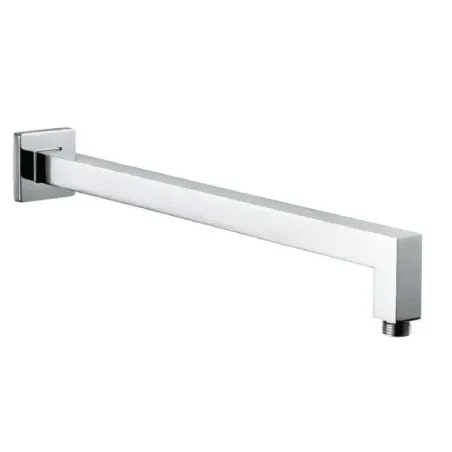 Damast Braccio soffione Doccia serie Cassiopea 40 in ottone quadro 400x25x25 mm a muro colore cromato cod. 12629