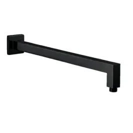 Damast Braccio soffione Doccia serie Cassiopea 40 in ottone quadro 400x25x25 mm a muro colore nero opaco cod. 16233