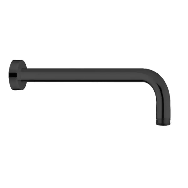 Damast Braccio soffione Doccia serie Pegaso 30 in ottone tondo Ø 22 mm lunghezza 300 mm a muro colore nero opaco cod. 16365
