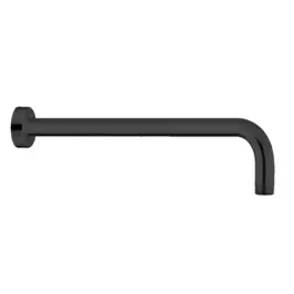 Damast Braccio soffione Doccia serie Pegaso 35 in ottone tondo Ø 22 mm lunghezza 350 mm a muro colore nero opaco cod. 12665