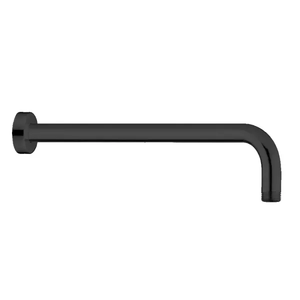 Damast Braccio soffione Doccia serie Pegaso 40 in ottone tondo Ø 22 mm lunghezza 400 mm a muro colore nero opaco cod. 16232