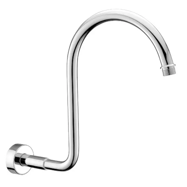 Damast Braccio soffione Doccia serie Antico in ottone tondo Ø18 mm lunghezza 320 mm a muro colore cromato cod. 12613