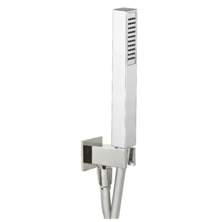 Damast Set Duplex Doccia serie Estro in ottone con doccetta Leo + supporto e flessibile 150 cm colore cromato cod. 15442