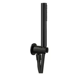 Damast Set Duplex Doccia serie Class in ottone con doccetta Atena + supporto e flessibile 150 cm colore nero opaco cod. 15440