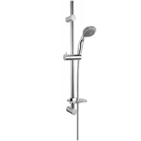 Damast Saliscendi Doccia serie Taylor 2.0 asta inox + doccetta 5 getti + portasapone + flessibile 150 cm cromato cod. 14470