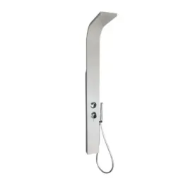 Damast Colonna Doccia serie Crio pannello inox + miscelatore + deviatore + soffione + doccetta colore bianco opaco cod. 13072