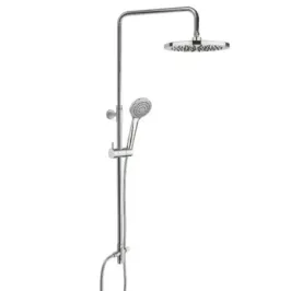 Damast Colonna Doccia serie Vivace 2.0 asta ottone telescopica e girevole + soffione + doccetta + deviatore cromato cod. 17176