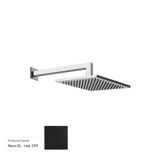 Soffione quadrato con braccio a muro Doccia Gessi Emporio Shower PF47376 299