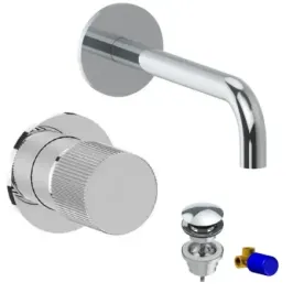 Miscelatore bocca corta a incasso Lavabo Plisset kit-4205-R-B-E-464008