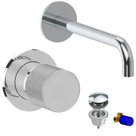 Miscelatore bocca lunga a incasso Lavabo Plisset kit-4205-R-B-E-464014