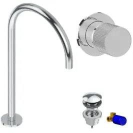 Miscelatore bocca girevole Lavabo Plisset kit-4205-R-B-E-4605-1-C